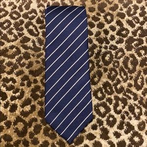 Charles Tyrwhitt Navy tie with white stripe